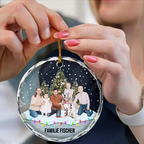 Personalisierter Glas-Weihnachtsanhänger mit Foto