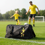 Papas Fußballmannschaft-Acrylanhänger mit Vater und Kinder