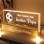 Volltreffer- Personalisiertes Nachtlicht mit Fußball Geschenk für Vater