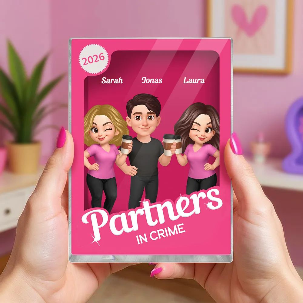 Komplizen fürs Leben - Personalisierter Acrylblock mit 2-6 Personen Geschenk für Paar und Freunde