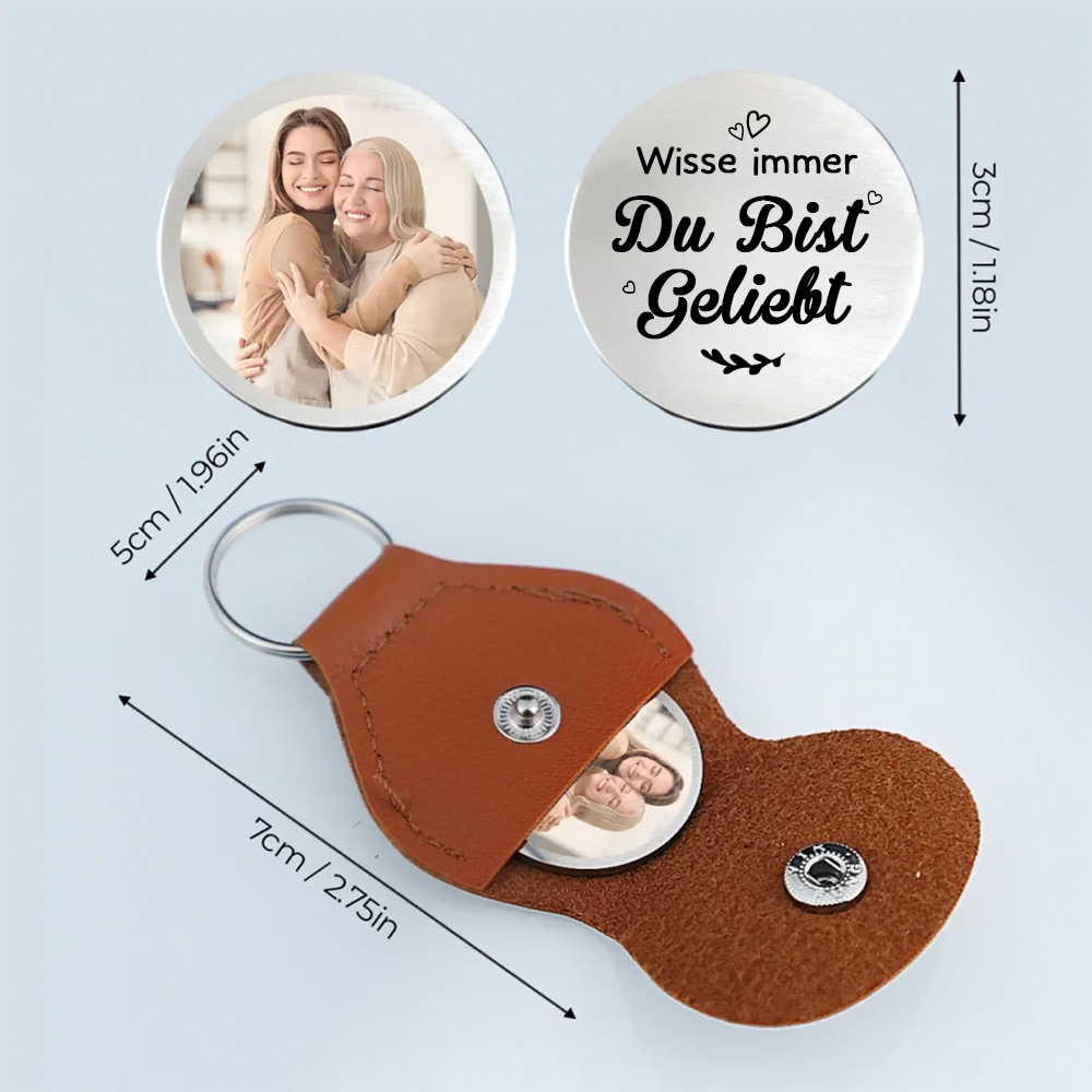 Du bist geliebt-Taschenumarmung mit Foto
