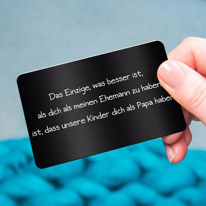 Brieftasche-Karte mit Foto und Text Geschenk für Partner und Papa
