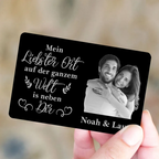 Mein Liebster Ort - Personalisierte Brieftasche-Karte mit Foto Geschenk für Paar