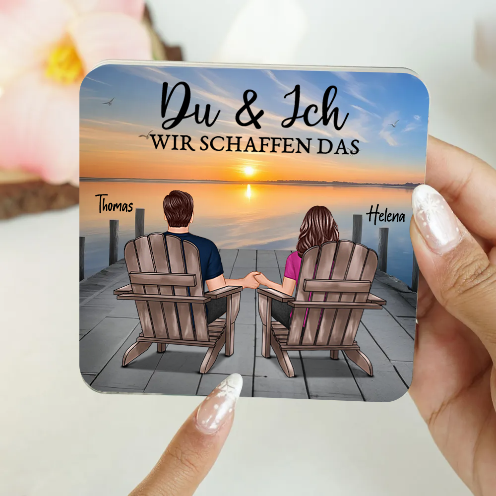 Personalisierte Acryl-Magneten für Liebespaar