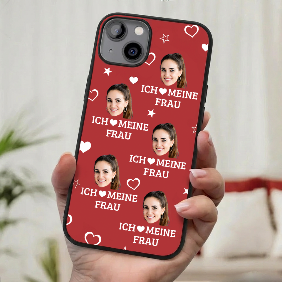 Ich liebe... Silikonhandyhülle für iPhone und Samsung mit Foto Geschenk für Frau, Mann, Papa, Mama, Opa und Oma