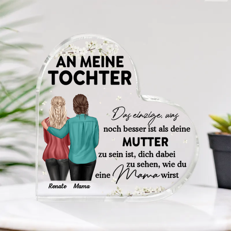 Personalisiertes Standherz für Tochter Gecshenke zum Muttertag