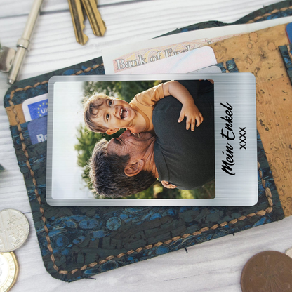 Personalisierte Brieftasche-Karte mit Foto und Text Geschenk für Familie und Paar