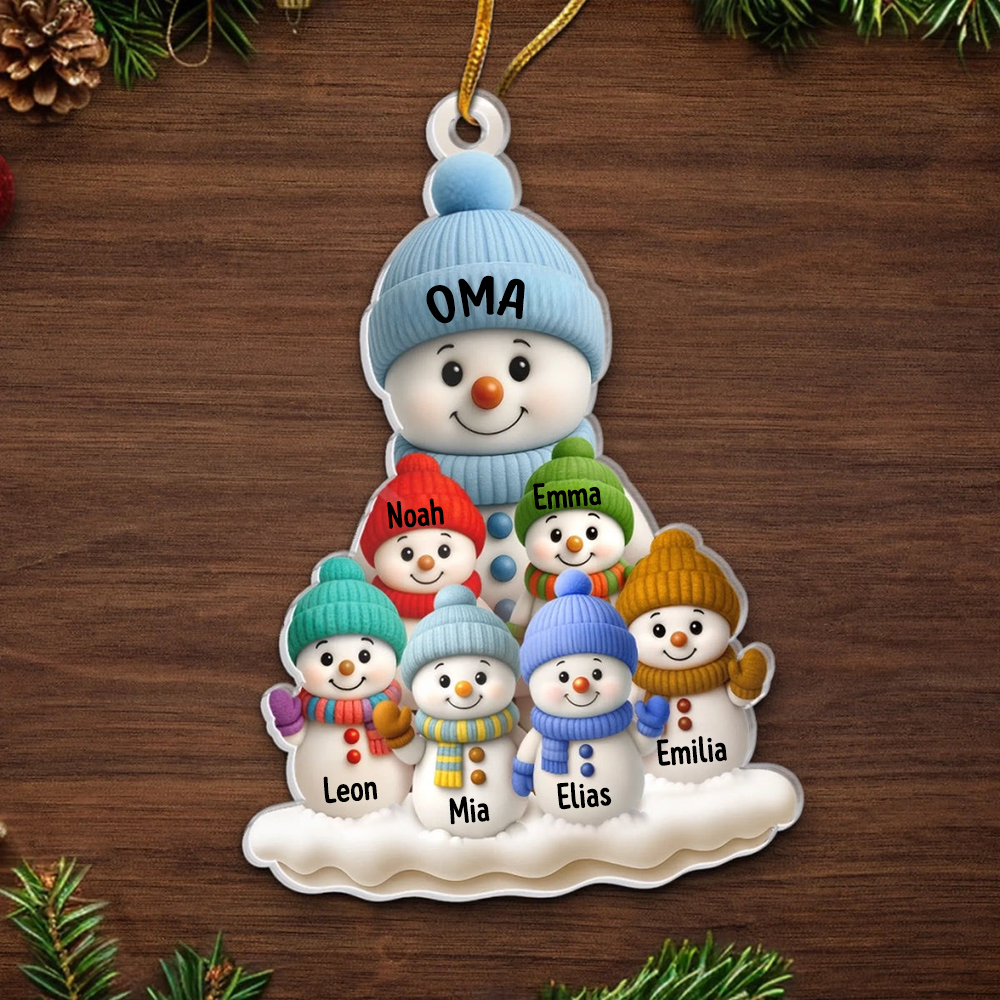 Schneemännchen - Acrylanhänger Christbaumanhänger Geschenk für Oma
