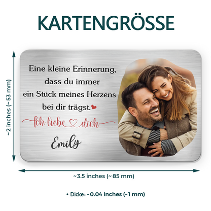 Eine Erinnerung-Brieftasche-Karte mit Foto Geschenk für Mann