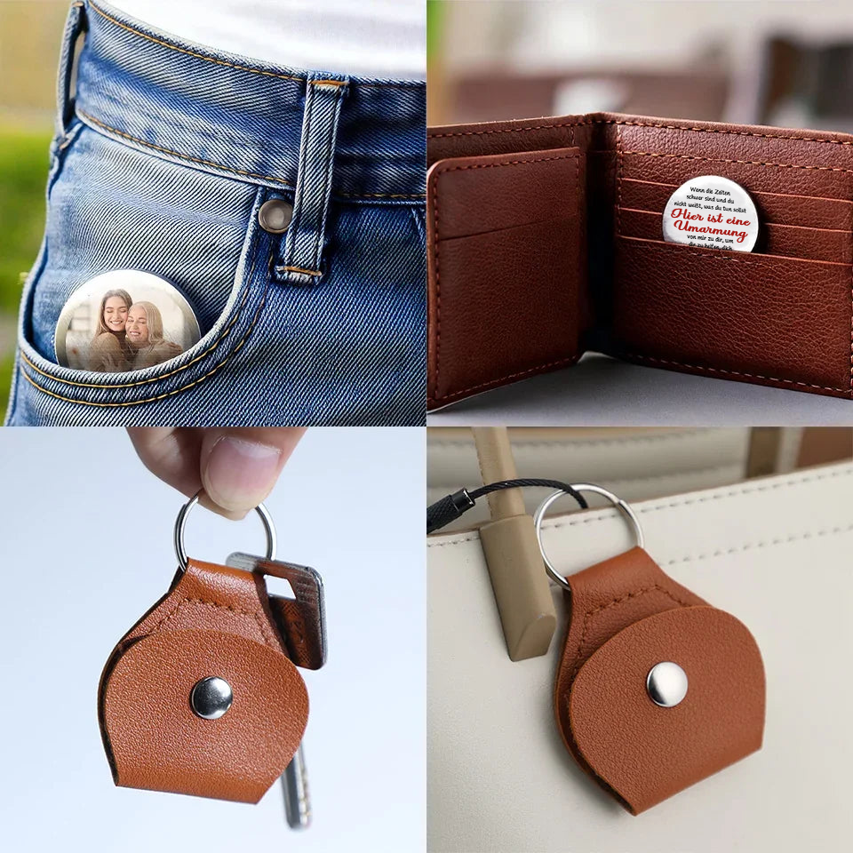 Taschenumarmung mit Foto für Familie