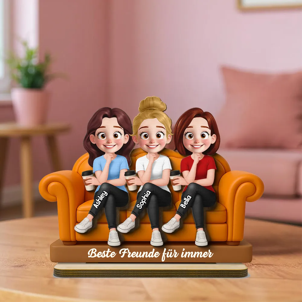 Personalisierte Holztafel mit 2-5 Frauen Geschenk für Schwestern und besten Freundinnen