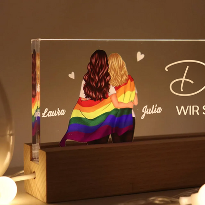 Mann & Frau Personalisiertes LED-Nachtlicht mit Geburtsblumen Geschenk für Paare