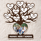 Personalisierte LED-Lichtbox mit Familienbaum Foto-Leuchtbox mit Text und Namen Geschenk für Mama und Oma