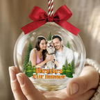 Personalisierte 3D-Weihnachtskugel mit Foto & Spruch