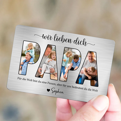 PAPA Wallet Card-Personalisierte Brieftasche-Karte mit Fotos
