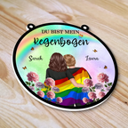 Regenbogen Paae-Personaliserter Sonnenfänger Geschenk für Paare LGBT
