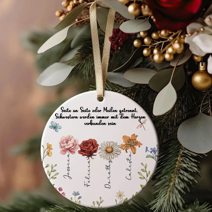 Personalisierte Keramik Ornament Geschenk für Schwestern und Beste Freundinen