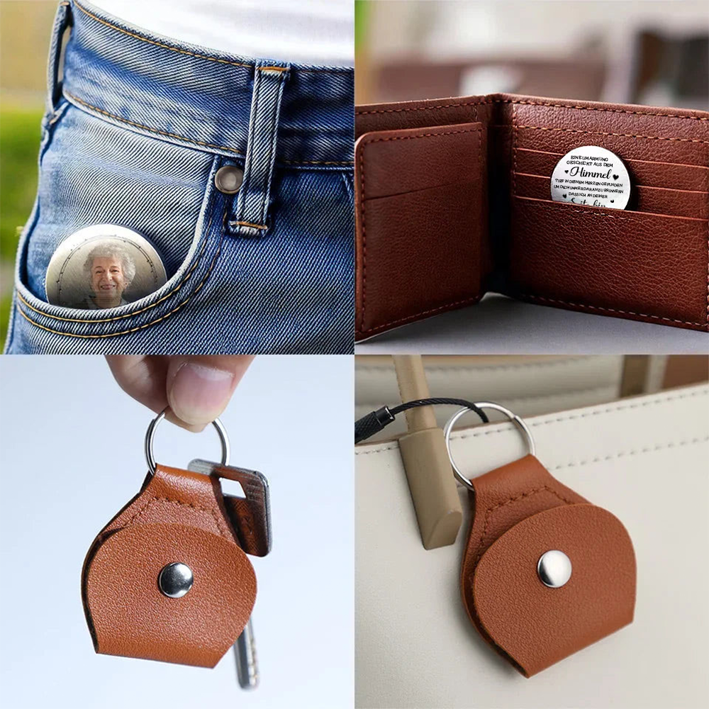 Taschenumarmung mit Foto Trauergeschenk