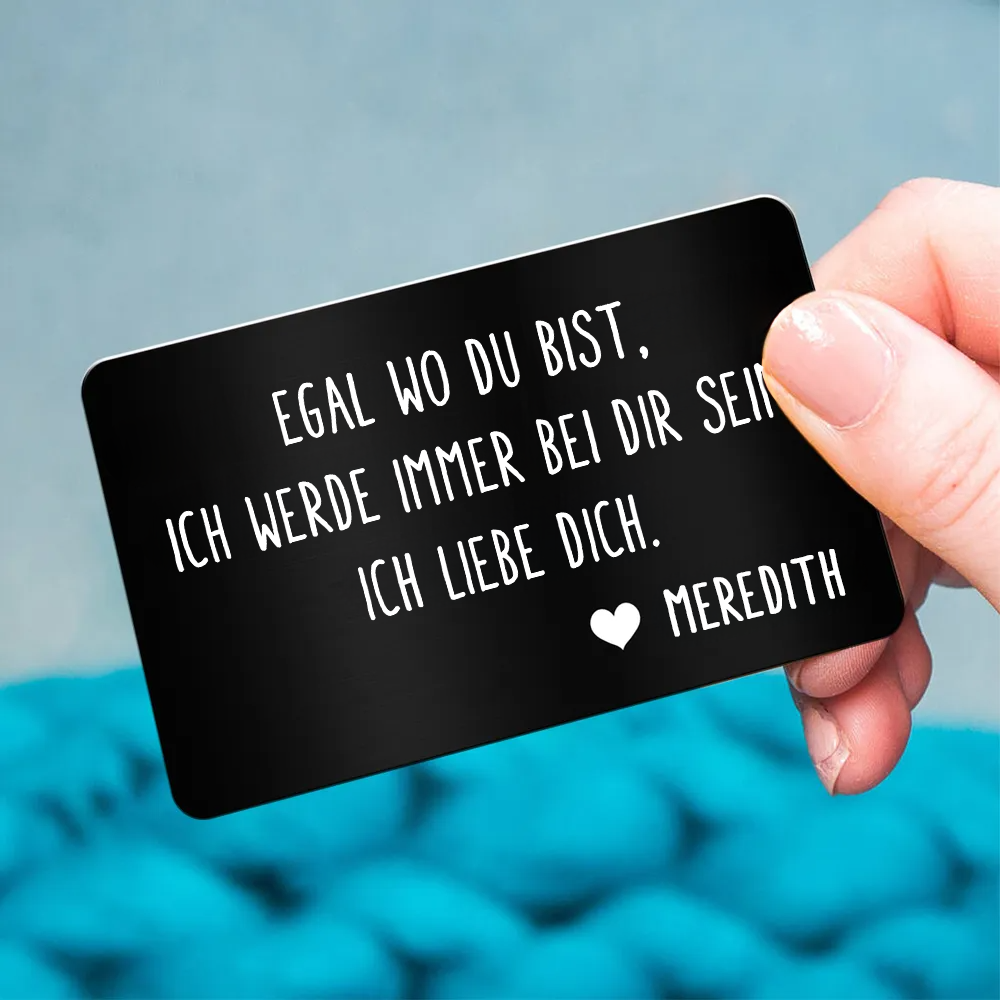 Foto Wallet Card Personalisierte Brieftasche-Karte für Paar