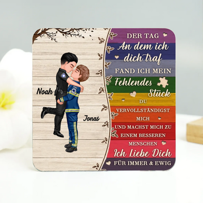 Regenbogen-Personalisierte Acryl-Magneten für Paare