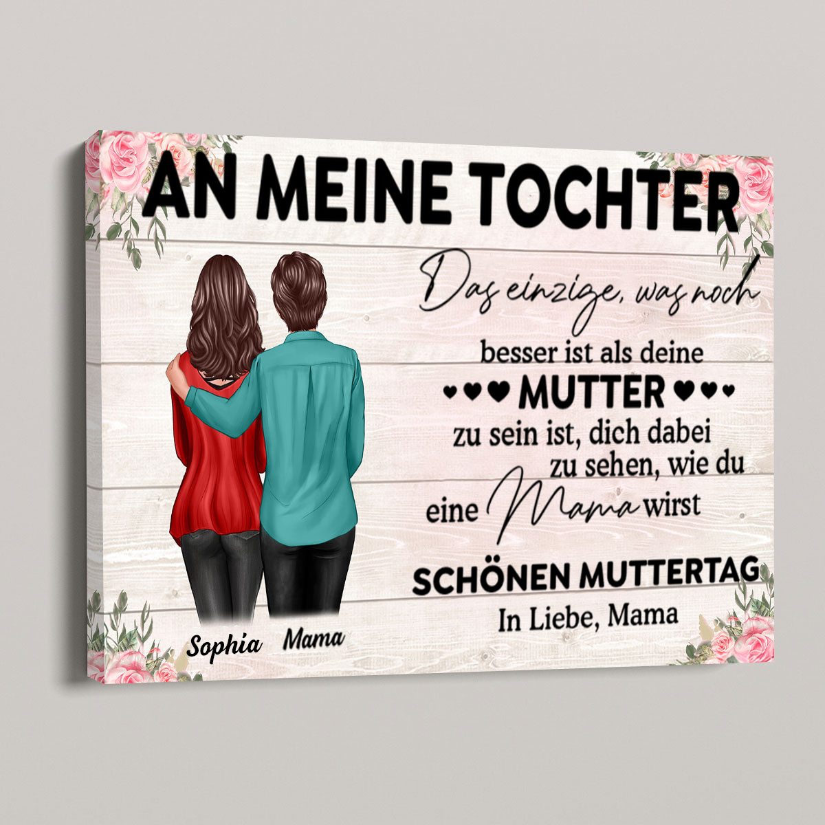 An meine Tochter/Schwiegertochter – Personalisiertes Wandbild Poster