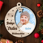 Weihnachtsschmuck aus Holz-Baby Weihnachtsanhänger mit Foto