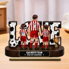 Personalisierter Holzaufsteller – Fußball-Papa & Kinder