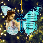 Schmetterling Foto Weihnachtsschmuck Acrylschmuck Gedenkgeschenk Trauer