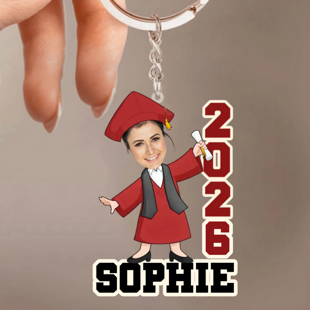 Abschlussfeier-Personalisiertes Acryl-Schlüsselanhänger mit Foto