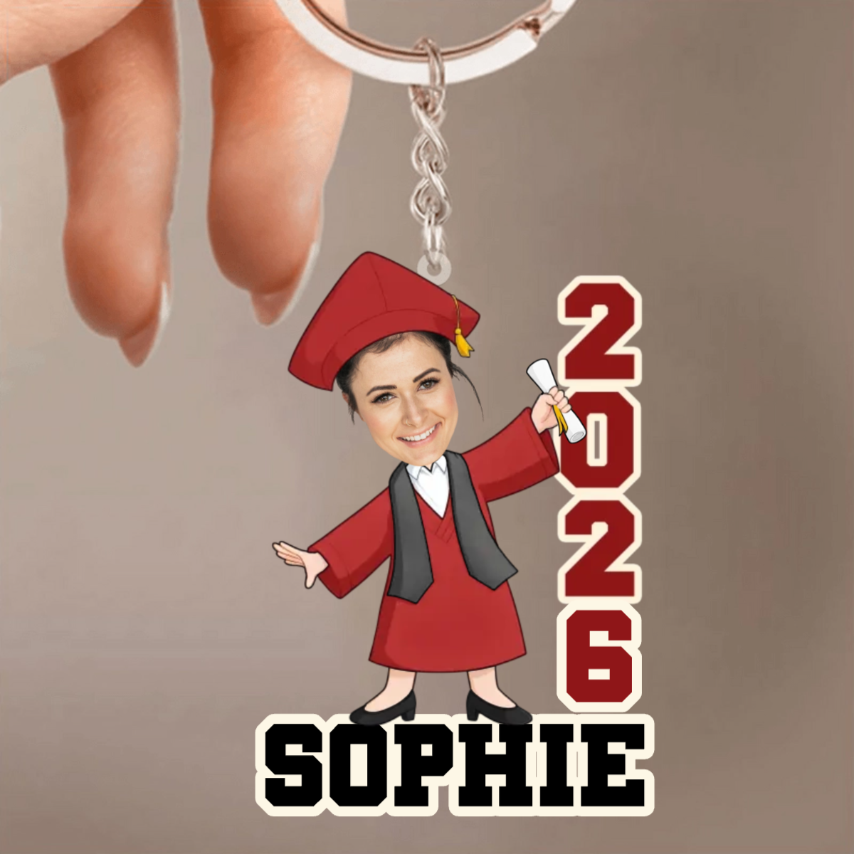 Abschlussfeier-Personalisiertes Acryl-Schlüsselanhänger mit Foto