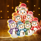 Personalisiertes LED-Nachtlicht für Oma – Schneemann-Motiv mit Namen