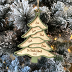Christbaumanhänger mit Tannenbaum und Namen Personalisierter Weihnachtsanhänger