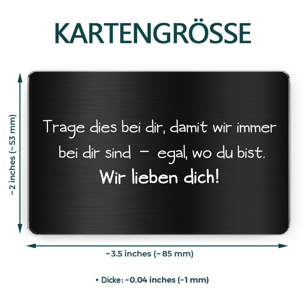 Brieftasche-Karte mit Foto und Text Geschenk für Partner und Papa