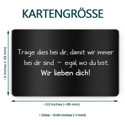 Brieftasche-Karte mit Foto und Text Geschenk für Partner und Papa