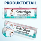 Acrylblock mit Foto, Name und Titel Persönliches Büro-Geschenk für Kolleginnen & Kollegen
