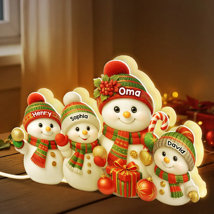 Personalisierte LED-Lichtbox mit Oma und Enkelkinder Weihnachtsdekoration für Oma