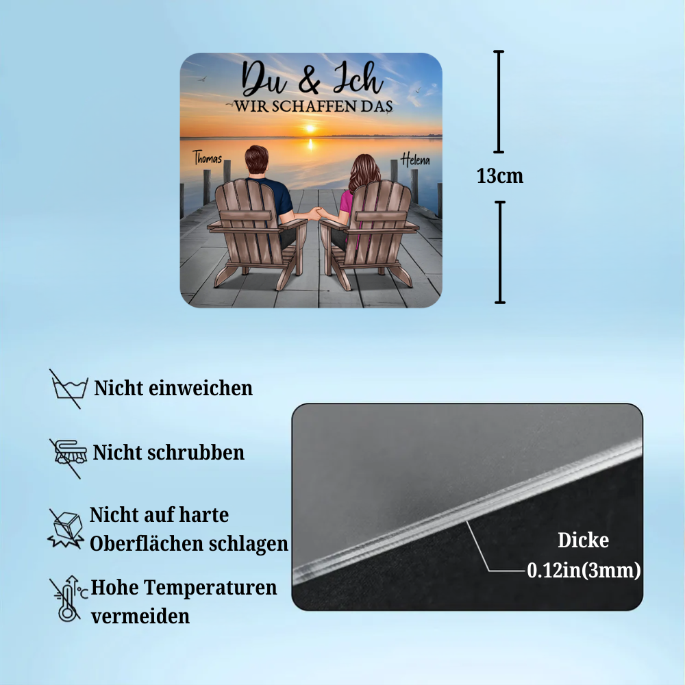 Personalisierte Acryl-Magneten für Liebespaar