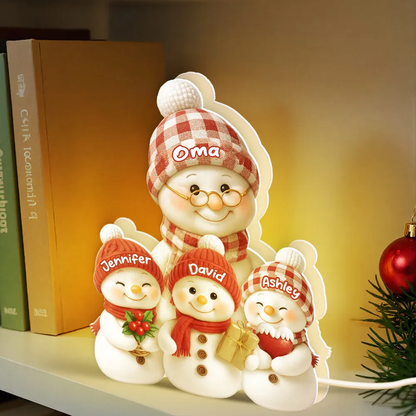 Personalisierte Lichtbox mit Oma und 1-9 Enkelkinder Geschenk für Oma