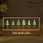 Personalisiertes LED-Nachtlicht mit Tannenbäumen und Namen Weihnachtsgeschenk für Familie