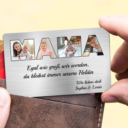 MAMA Foto-Brieftasche-Karte mit Text Geschenk für Mutter