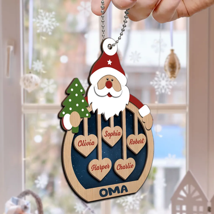 Weihnachtsmann's Sweethearts Personalisierte Weihnachten 2-Schicht-Holz-Ornament