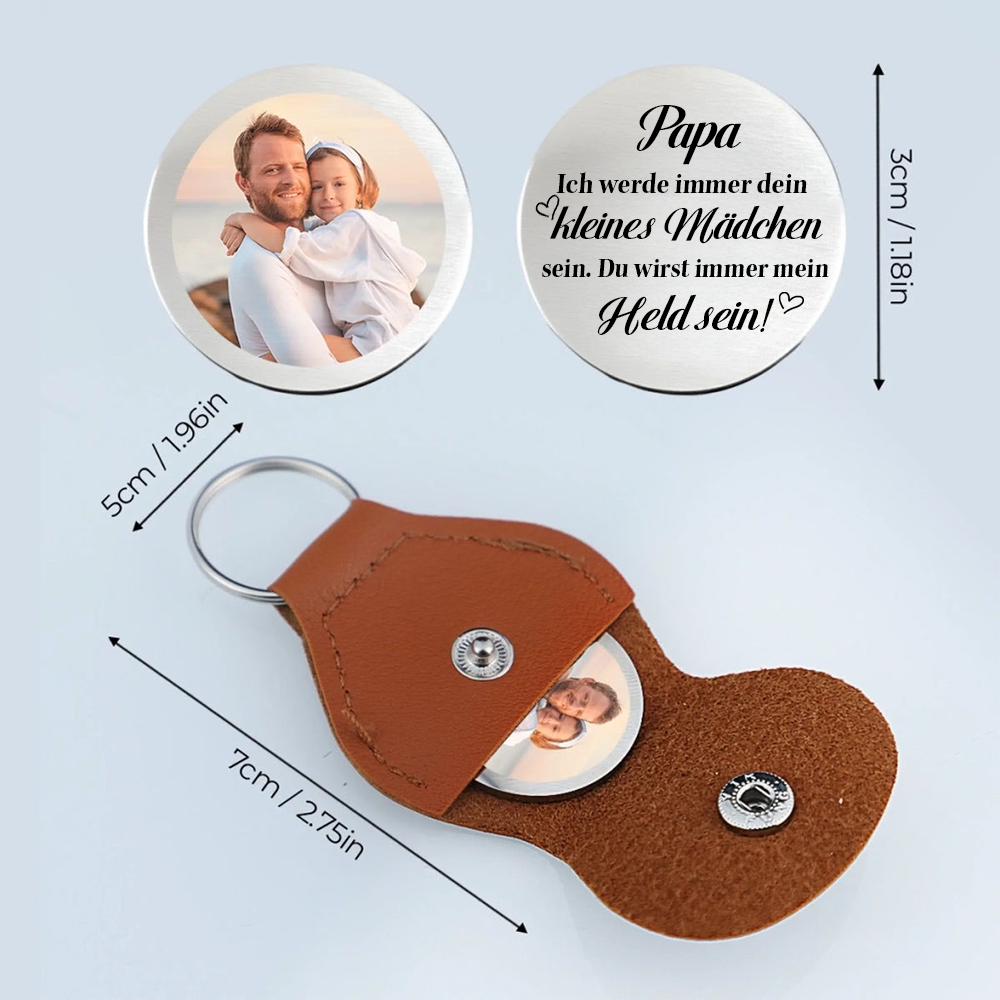 Immer Dein kleines Mädchen-Taschenumarmung mit Foto für Vater und Mutter