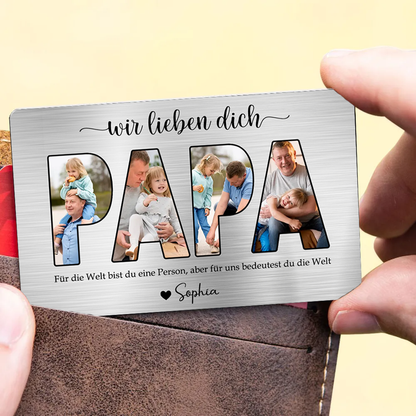 PAPA Wallet Card-Personalisierte Brieftasche-Karte mit Fotos