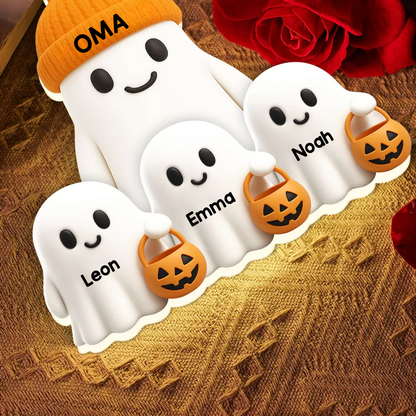 Buh-Personalisierte LED-Lichtbox für Oma – Halloween-Deko mit Namen