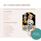 Personalisierter Acryl-Schlüsselanhänger für Kinder: National-Team Fußball ID Card