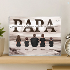 "Papa, wir haben dich lieb" Acrylblock mit Familie für Papa und Opa