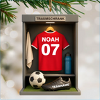 Fußball/Basketball und Trikot- Personalisierter Acrylanhänger mit Namen und Farbe
