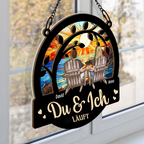 Du und Ich Läuft-Personalisierte Acryl Fenster Sonnenfänger Ornament