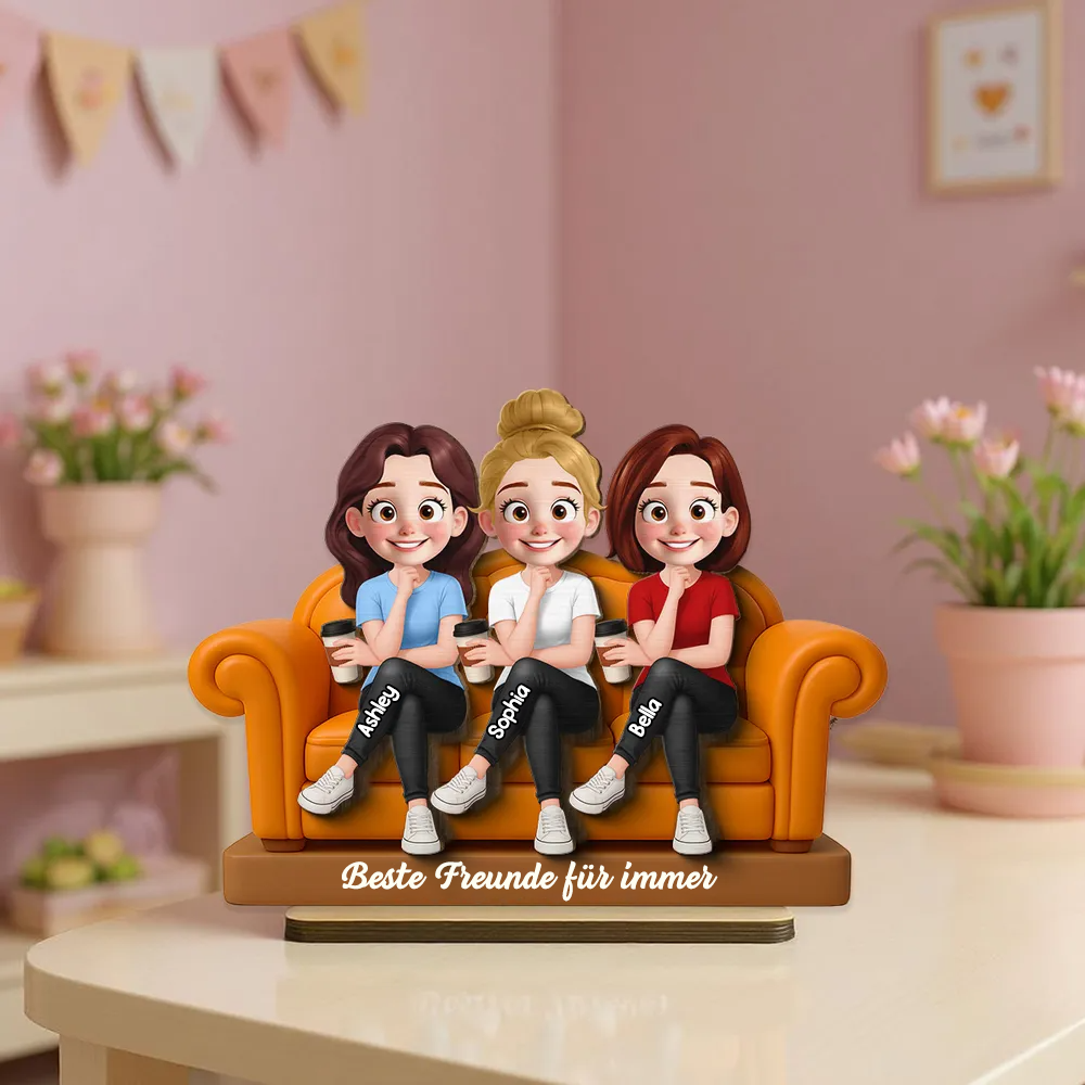Personalisierte Holztafel mit 2-5 Frauen Geschenk für Schwestern und besten Freundinnen