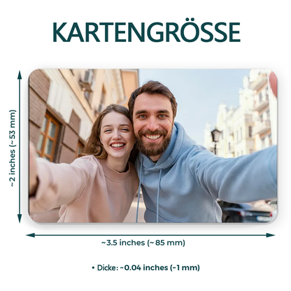Foto Wallet Card Personalisierte Brieftasche-Karte für Paar